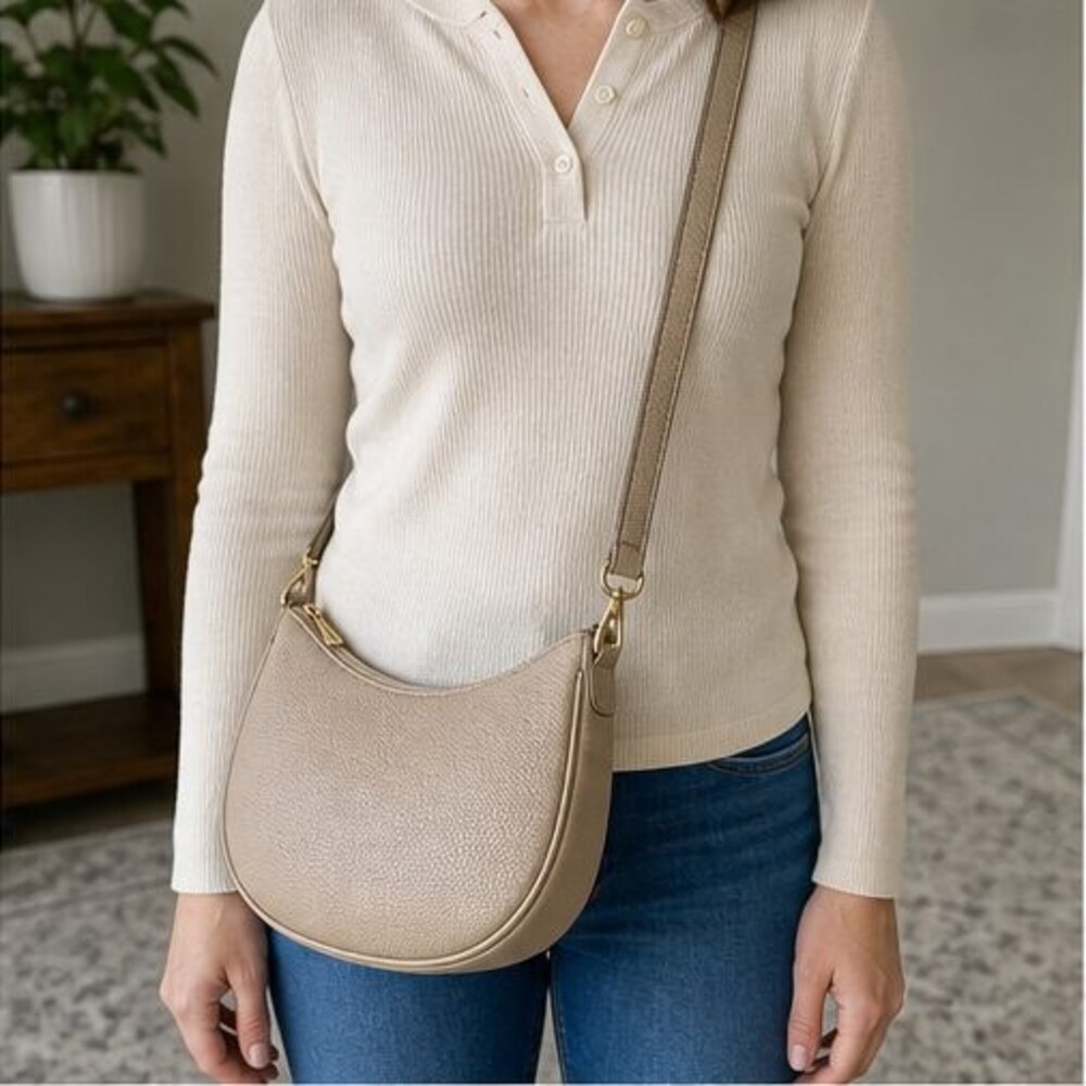 Slate Pebbled Crossbody Bag - Picture 2 of 6